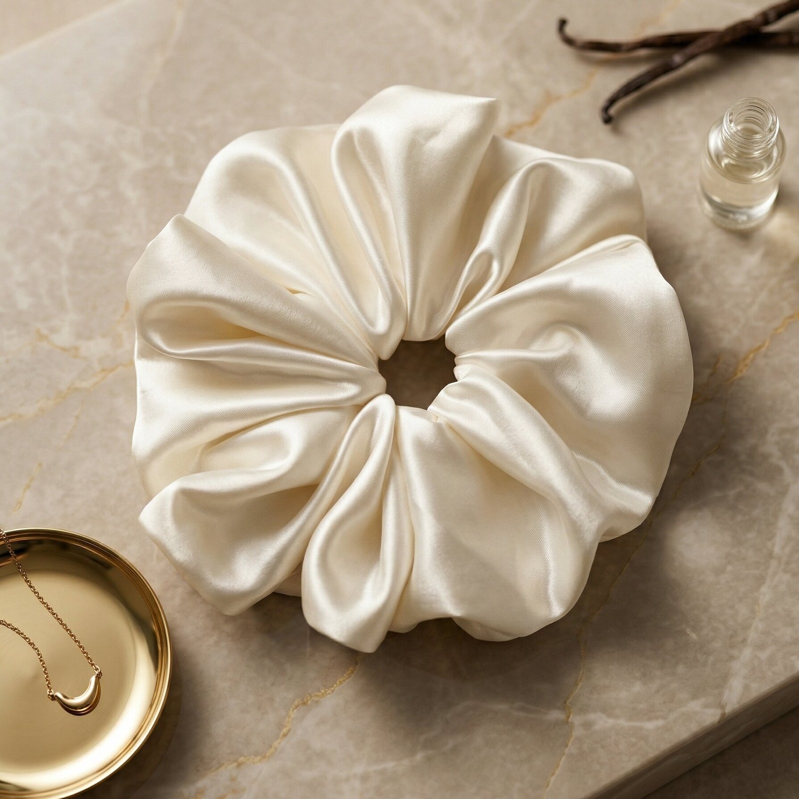 Retro Satin Scrunchie