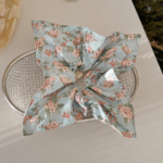 Blue Floral Scrunchie